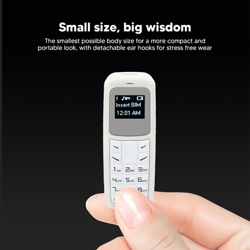 Mini mobile phone white - mobile,